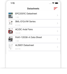 Especificaciones y hojas de datos de nuevos productos