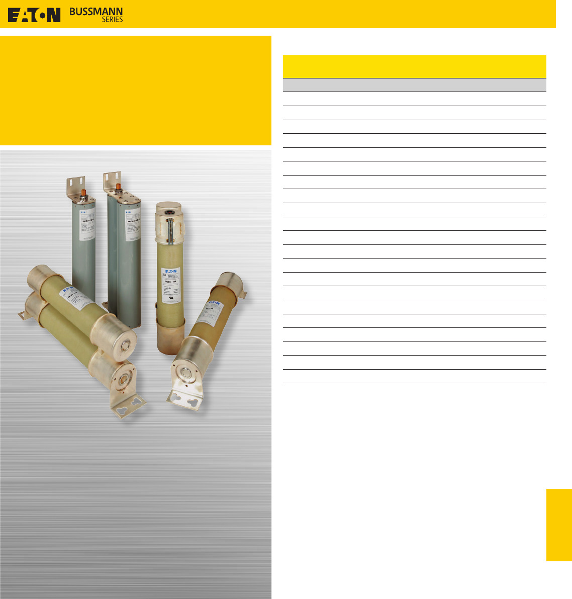 Medium Voltage Fuse Catalog Datasheet by Eaton Bussmann Electrical