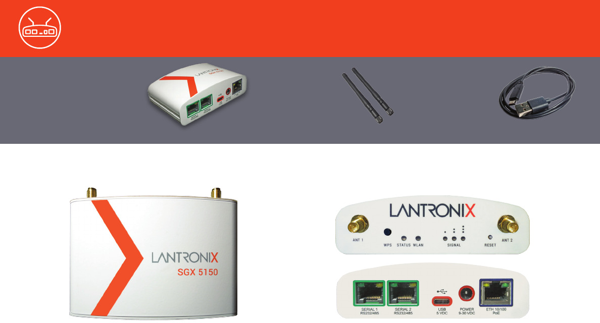 Lantronix Sgx 5150 Iot Device Gateway Dual Band Wireless and Eth 並行輸入品
