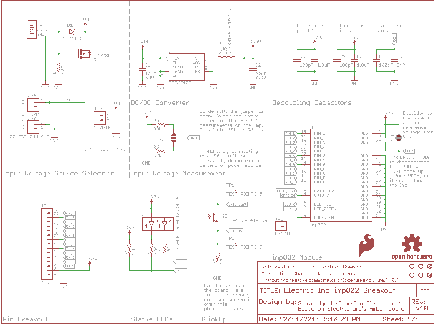 Electric imp imp002 breakout schematic