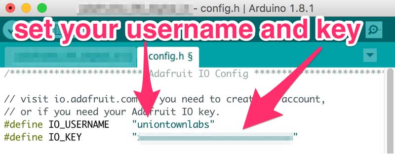 Set Your Username and Key