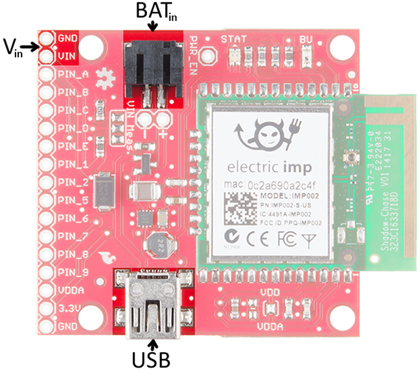 Powering the imp002 Breakout