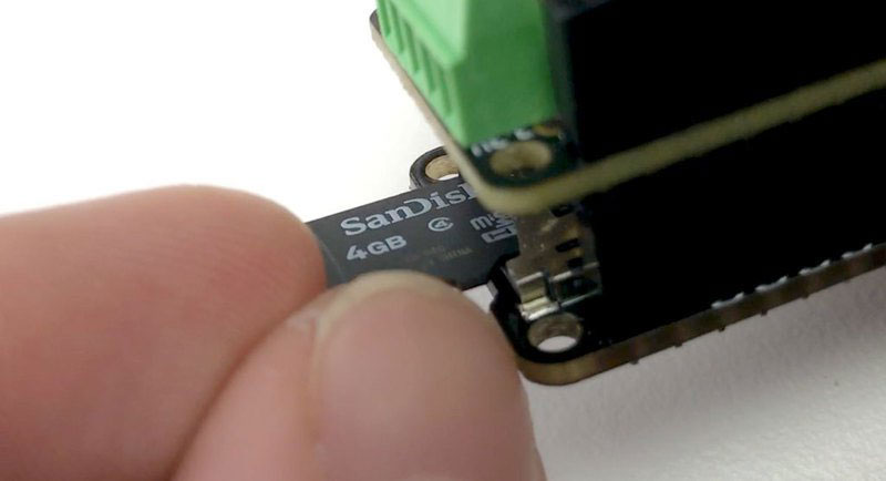 Pop the SD card into the MusicMaker Wing